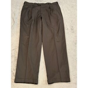 Giorgio Fellini Mens 42 Pleated Dress Pants Brown Rodina Super 100 Wool Italy